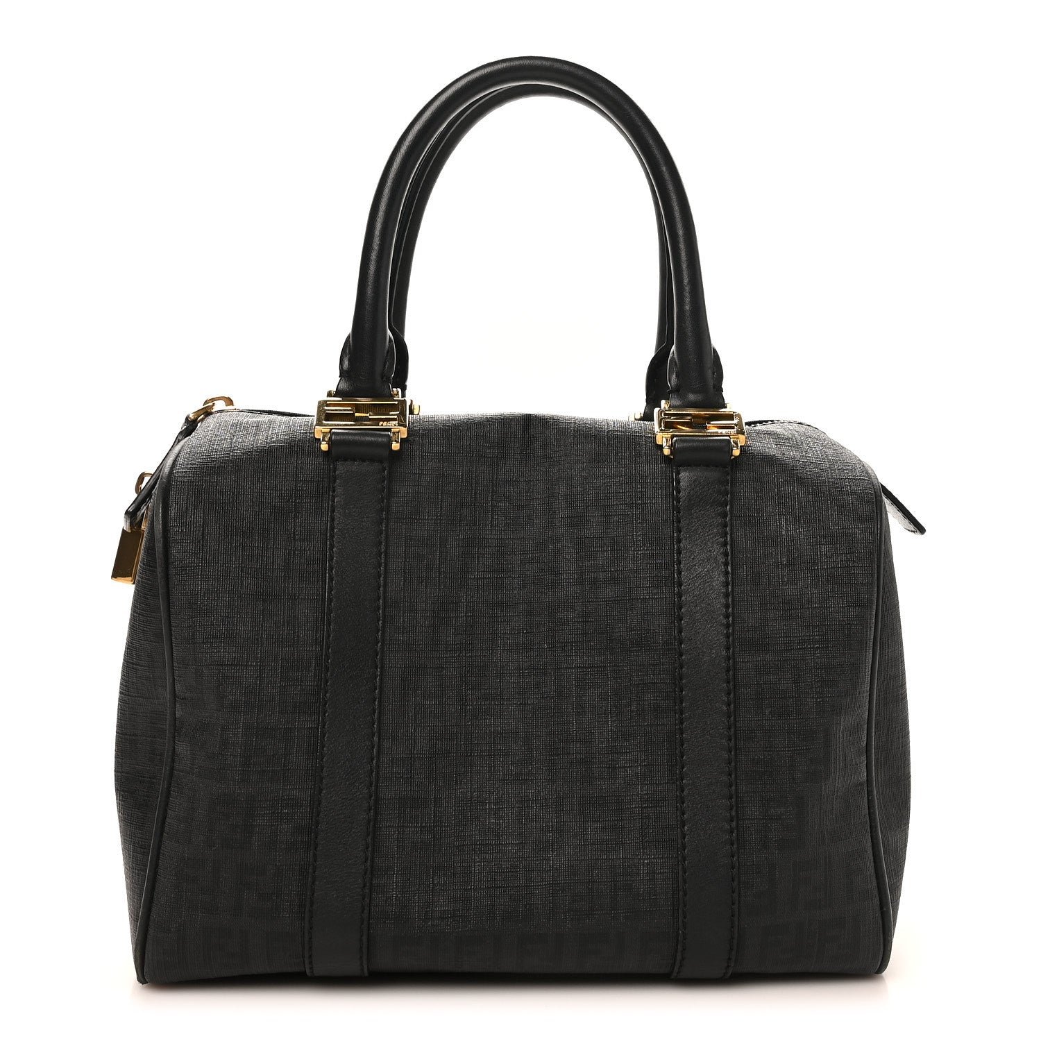 Fendi Zucchino Spalmati Vitello Small Boston Black