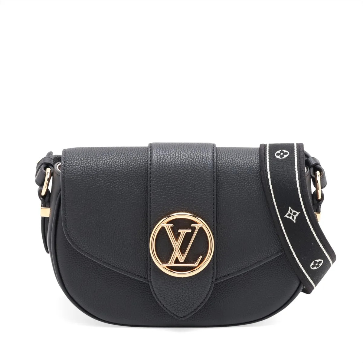 Louis Vuitton LV logo x trion Pont Neuf Soft MM M58967 Black