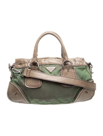 Tessuto Nylon Vintage Tessuto Nylon/Leather Handle Bag