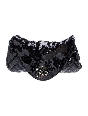 Sequin Half Moon Clutch