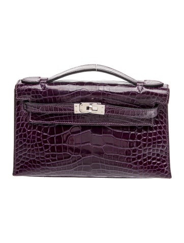 Shiny Alligator Kelly Pochette