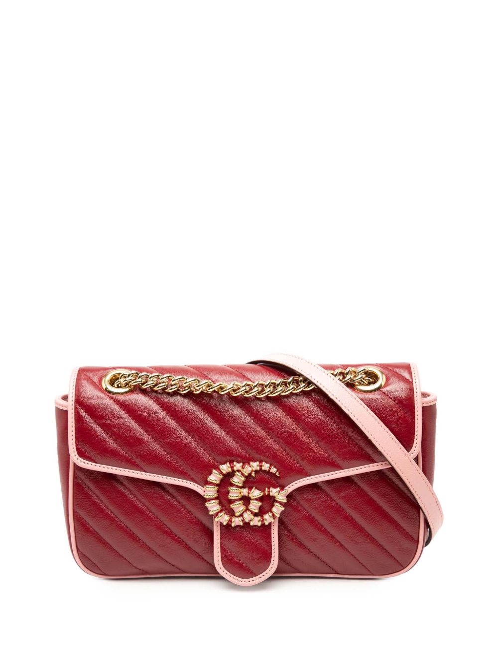 2016-2025 Medium GG Marmont Matelasse Diagonal Leather Torchon shoulder bag