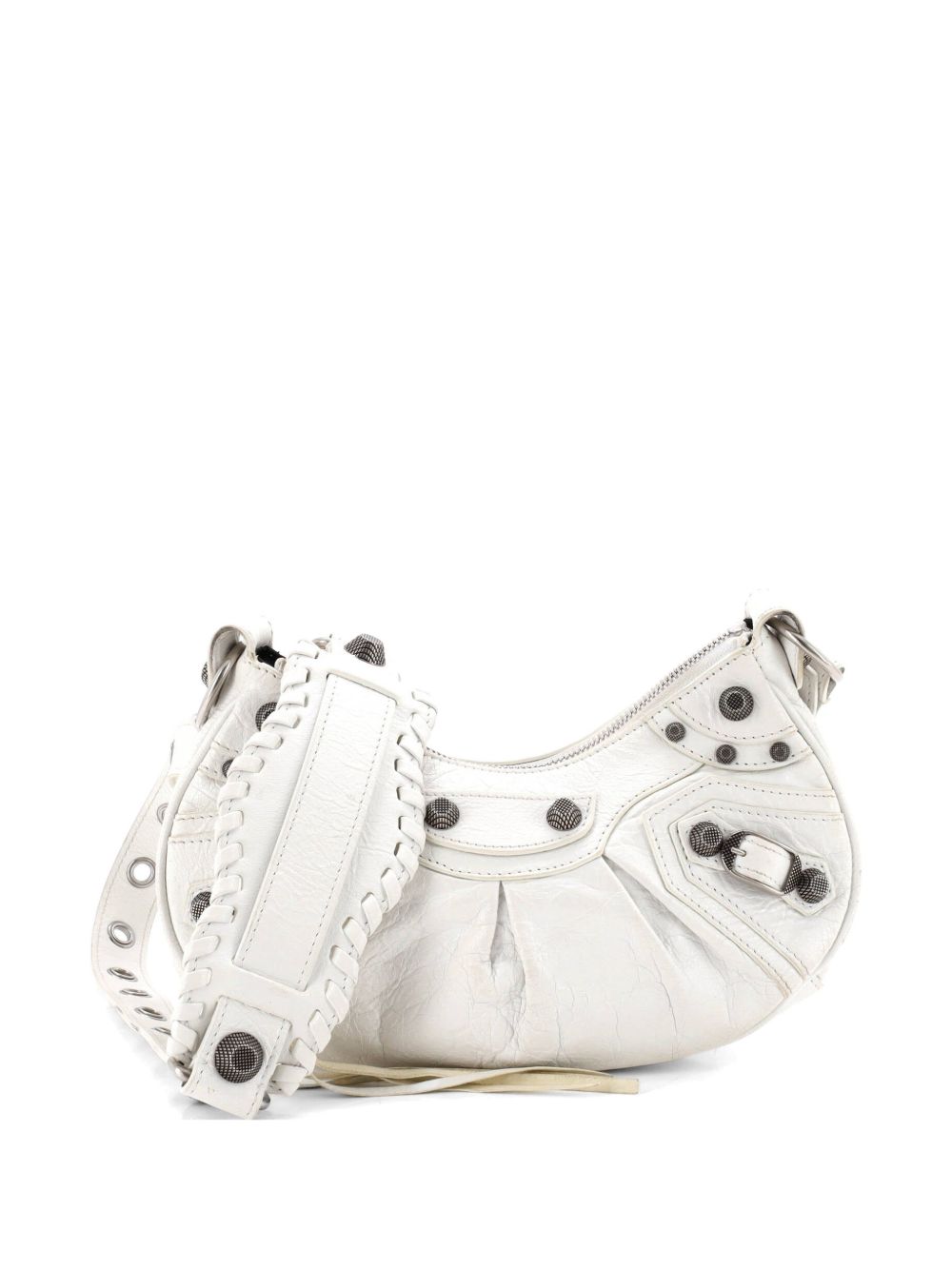 Le Cagole Giant Studs Shoulder Bag Leather XS hobo bag