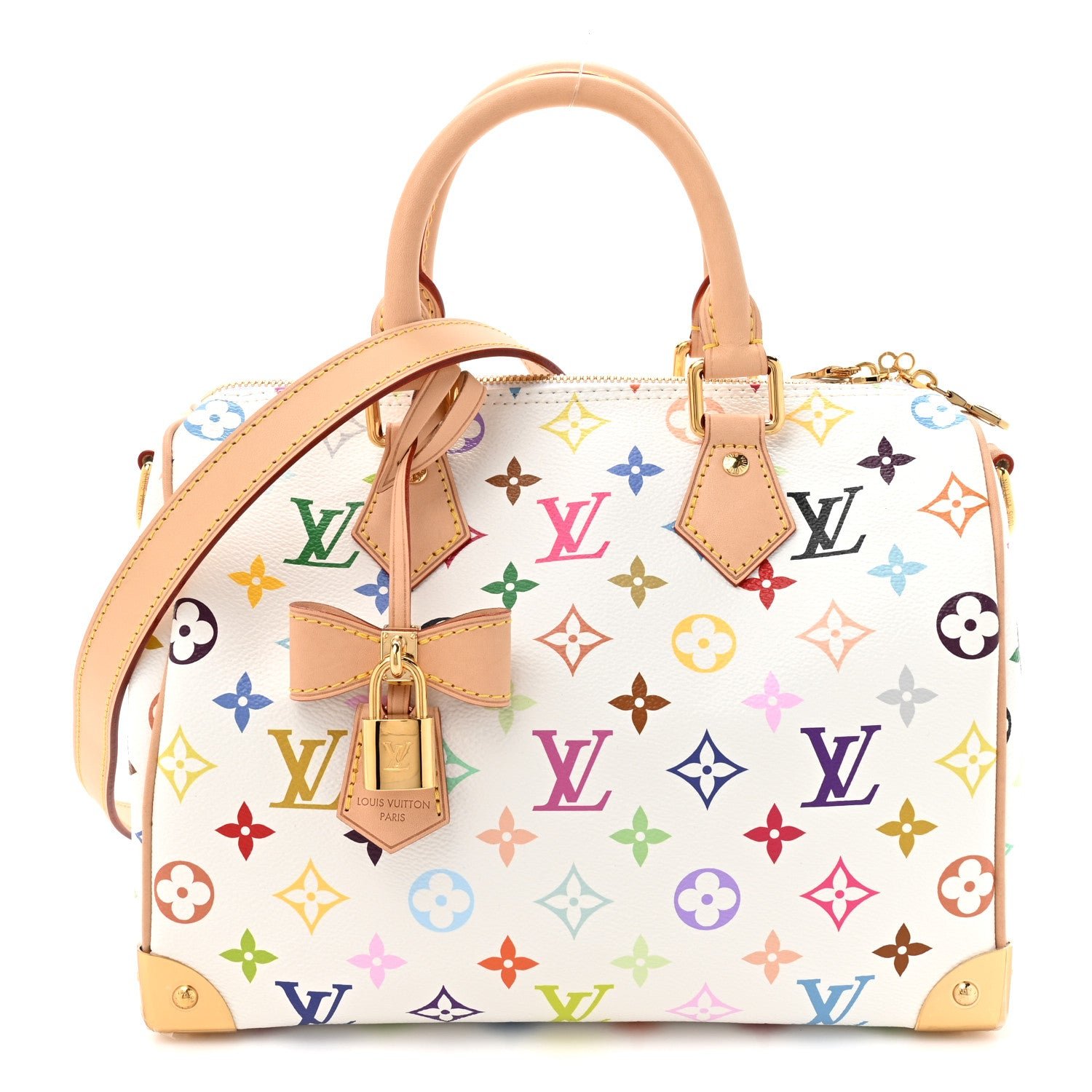 Louis Vuitton LV X TM Monogram Multicolor Speedy Bandouliere 25 White