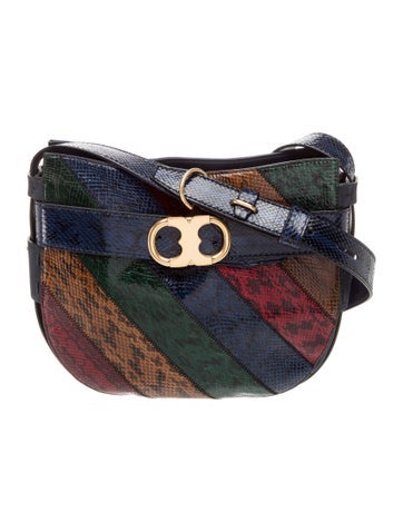 Embossed Leather Shoulder Bag