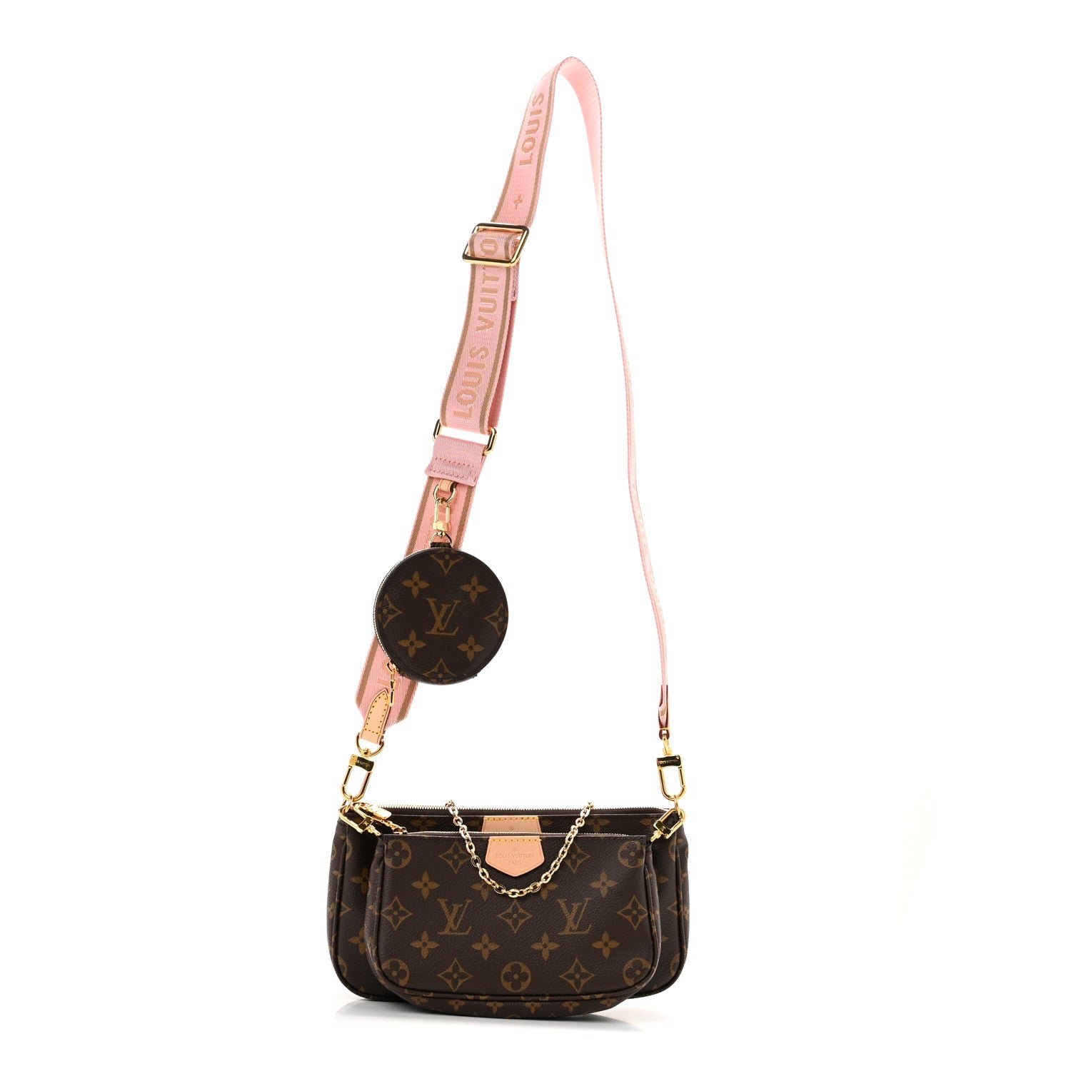 Louis Vuitton Monogram Multi Pochette Accessories Rose Clair