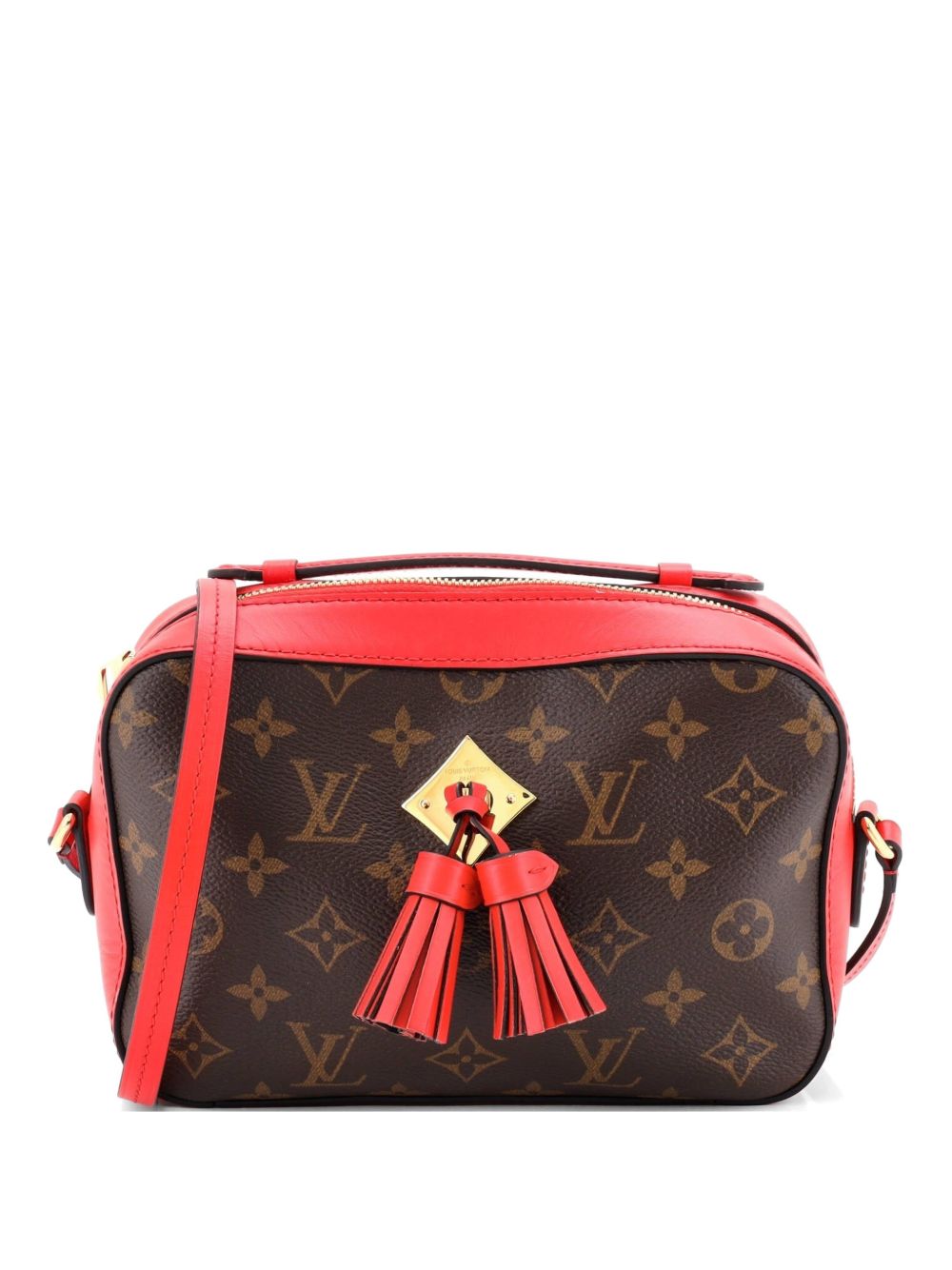Saintonge Handbag Monogram Canvas with Leather crossbody bag