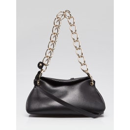 Chloe Black Leather Mini Juana Crossbody Bag