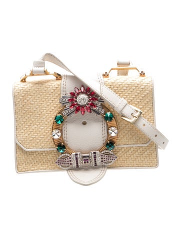 Miu Miu Raffia Shoulder Bag