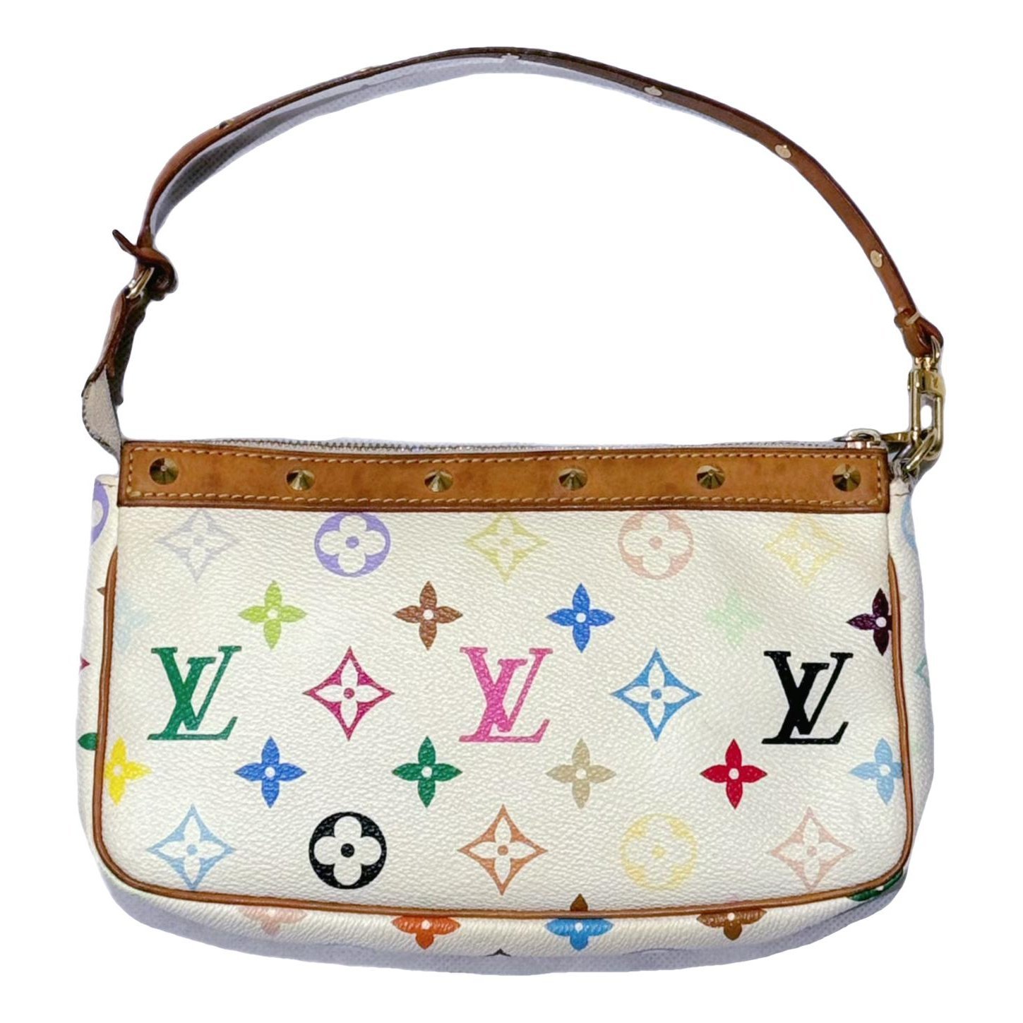 Leather clutch bag