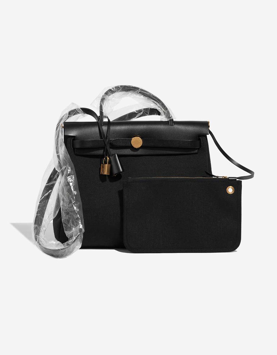 Hermes 
		Herbag 31 Toile / Vache Hunter Black    