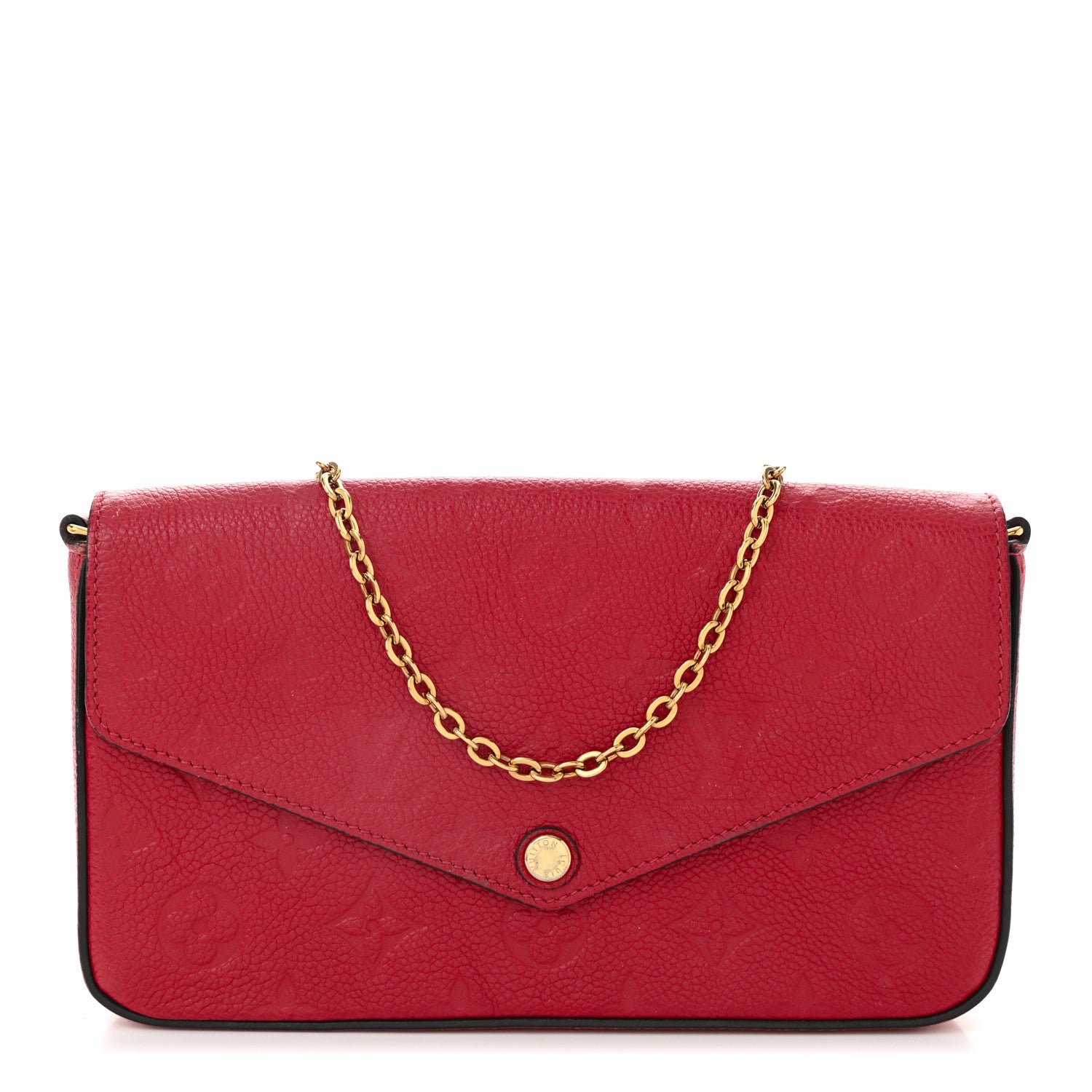 Louis Vuitton Empreinte Pochette Felicie Chain Wallet Scarlet