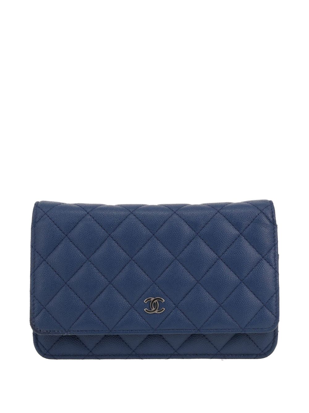 2019 quilted grained leather Wallet on Chain shoulder bag