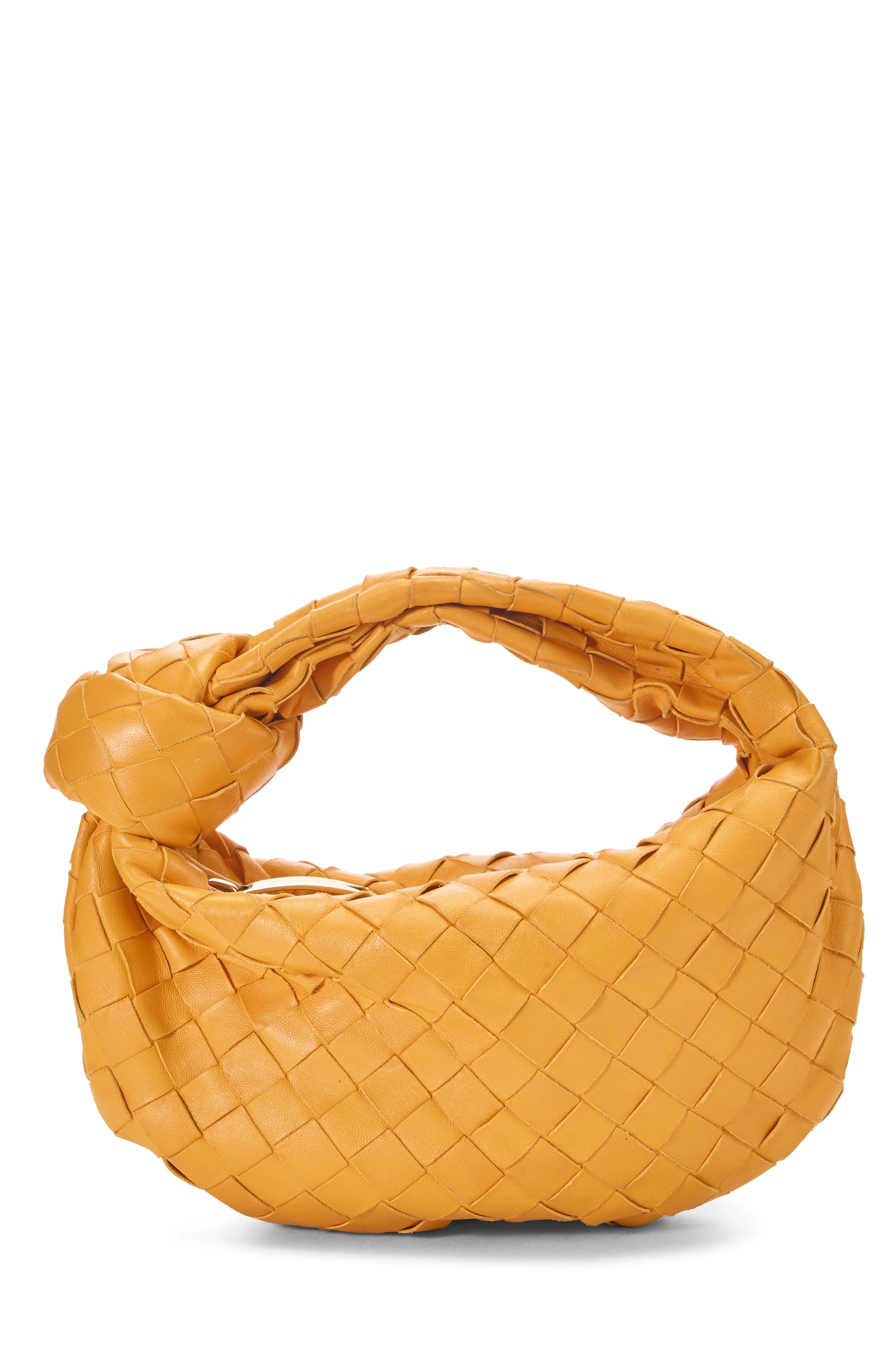 Orange Intrecciato Leather Jodie Mini