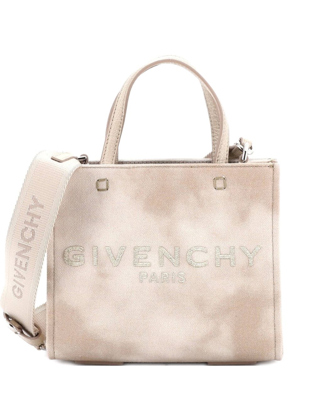 G- Printed Canvas Mini tote bag
