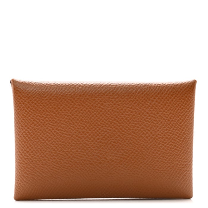 Hermes Epsom Calvi Card Case Gold