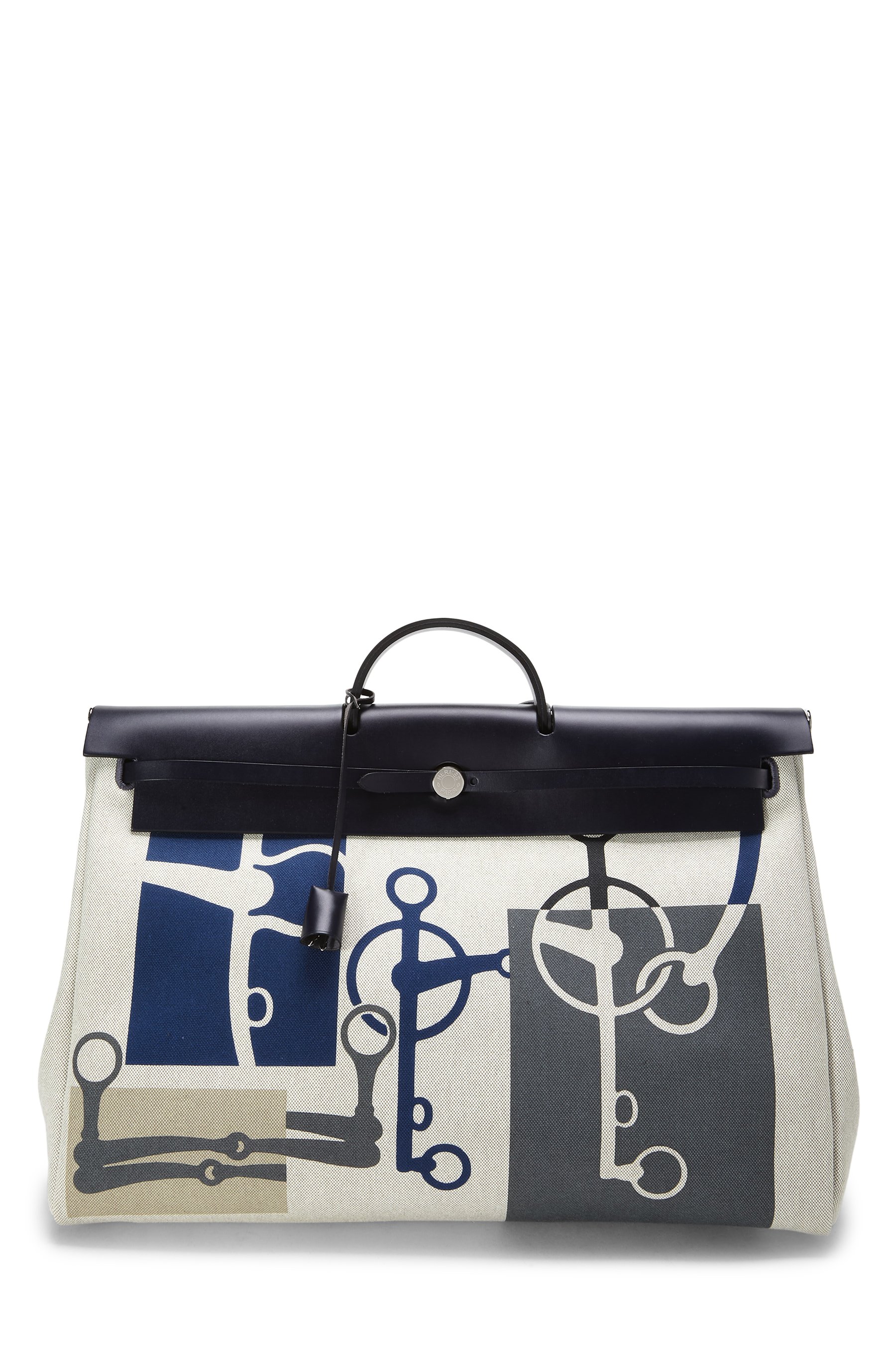 Hermes Navy Canvas H Plume Herbag Zip Cabine
