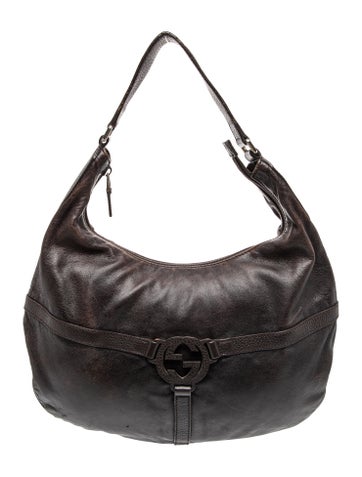 Interlocking G Leather Reins Hobo Medium