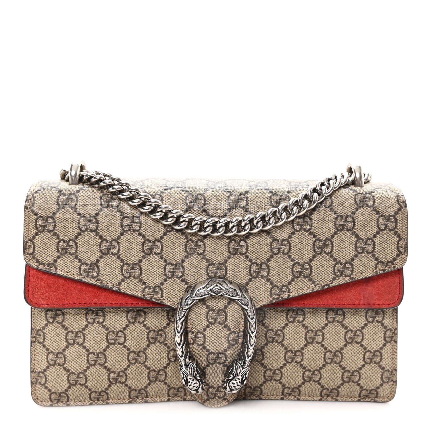Gucci GG Supreme Monogram Small Dionysus Shoulder Bag Red