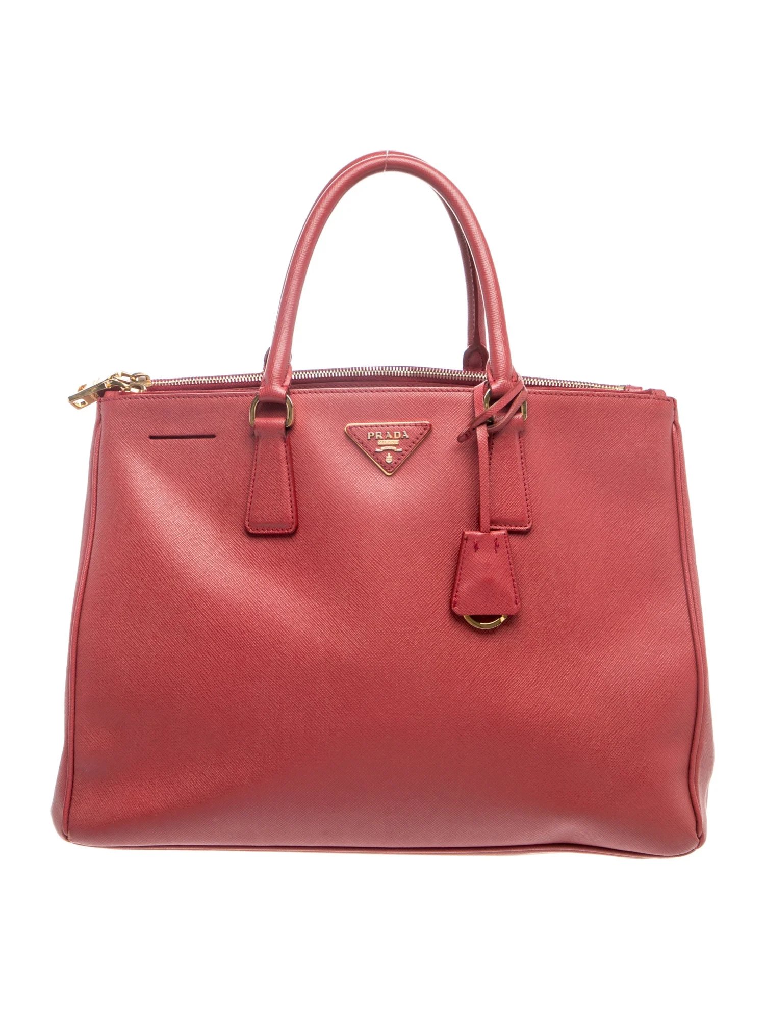 Saffiano Lux Leather Galleria Double Zip Large