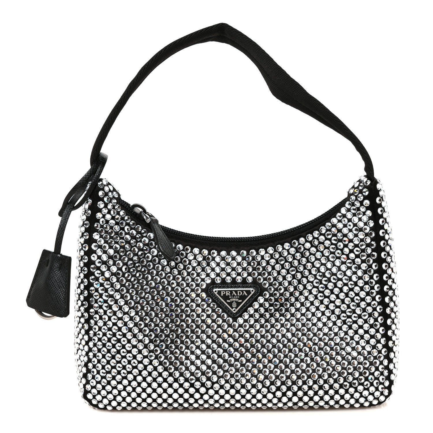 Prada Satin Crystal Mini Re-Edition 2000 Bag Cristal