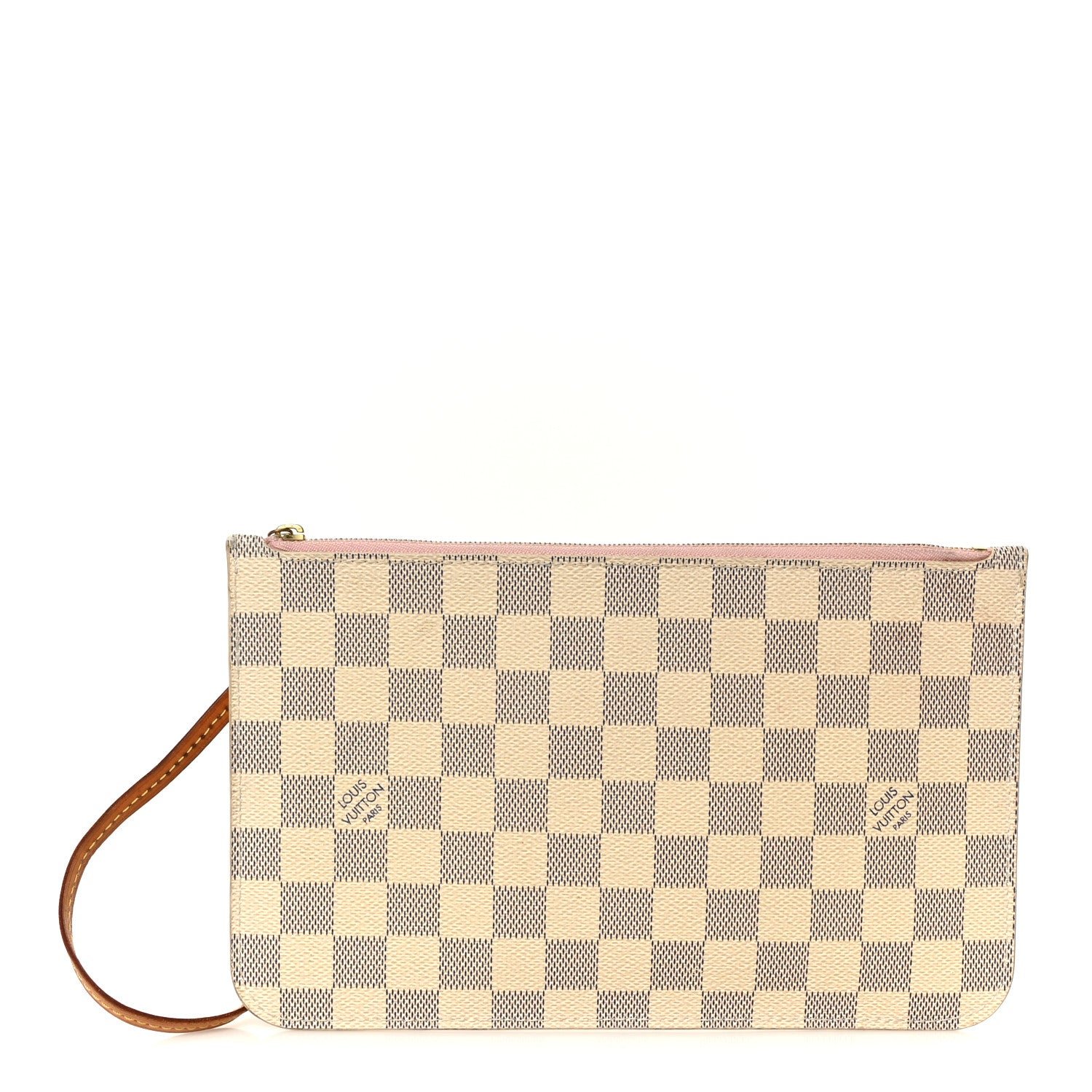 Louis Vuitton Damier Azur Neverfull MM GM Pochette Rose Ballerine