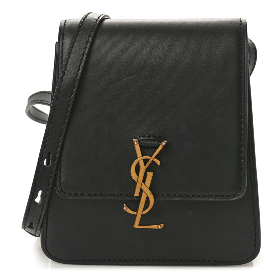 Saint Laurent Smooth Calfskin North South Kaia Satchel Black