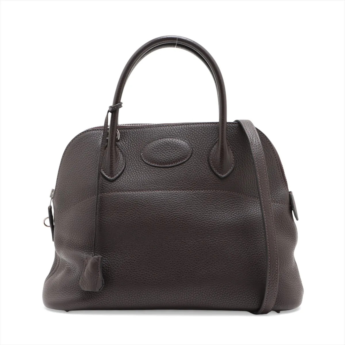 Hermès Bolide 31 Taurillon Clemence Ebène Silver Metal Fittings