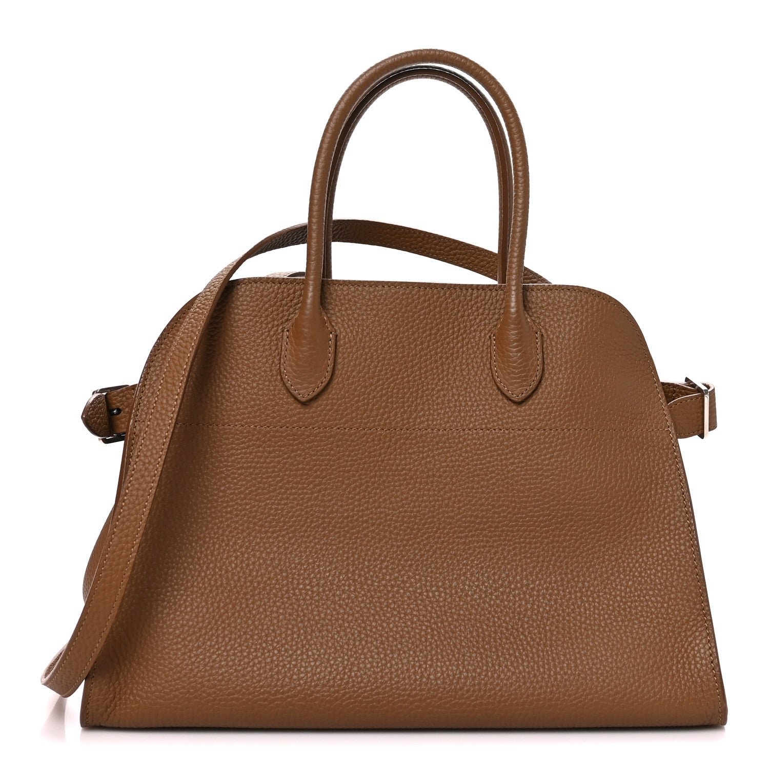The Row The Row Matte Grained Calfskin Soft Margaux 12 Taupe