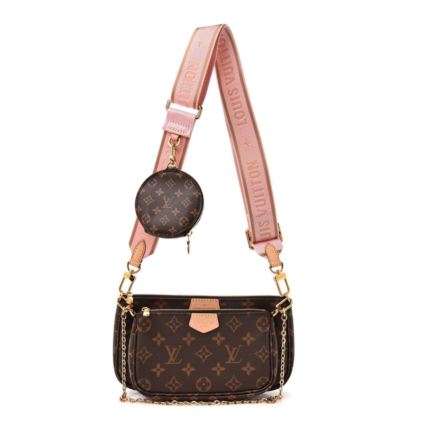 Louis Vuitton Monogram Multi Pochette Accessories Rose Clair