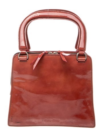 Patent Leather Top Handle Bag Vintage