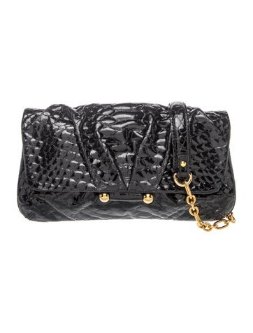 MCM Embossed Leather Crossbody Bag