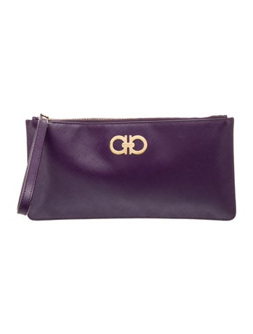 Saffiano Leather Clutch