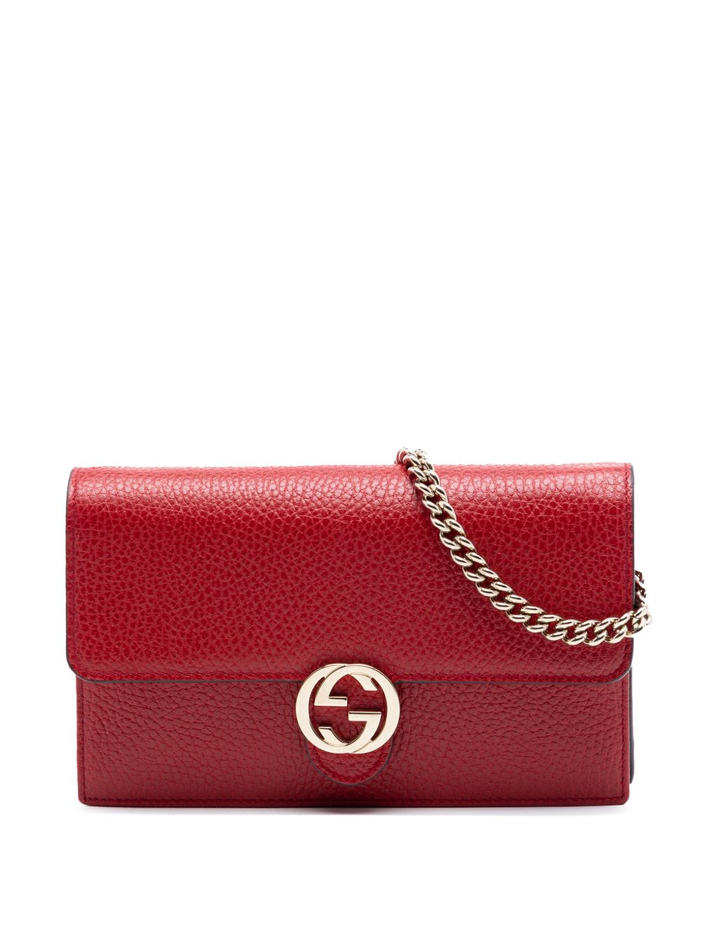 2000-2015 Leather Interlocking G Dollar Wallet on Chain crossbody bag