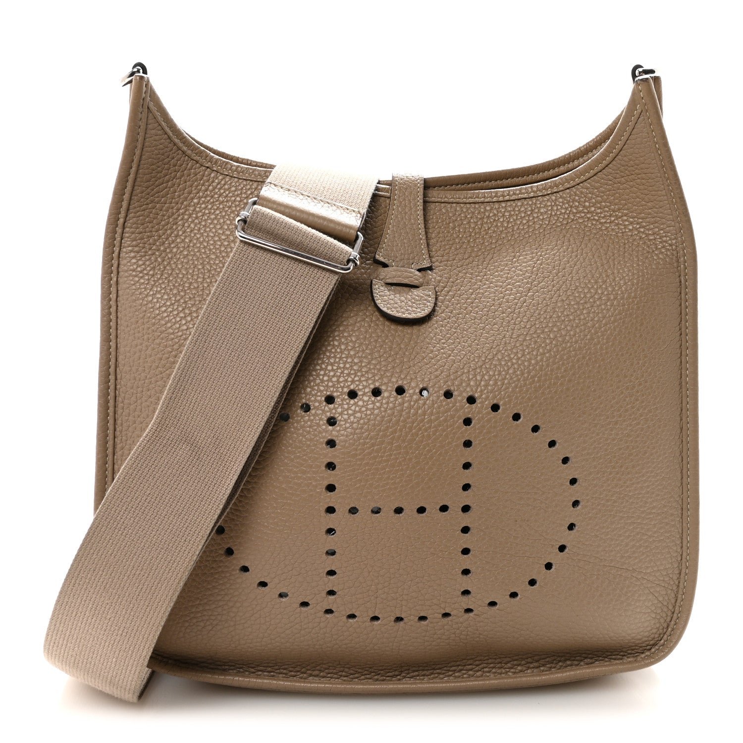 Hermes Taurillon Clemence EVELYNE III PM Gris Tourterelle