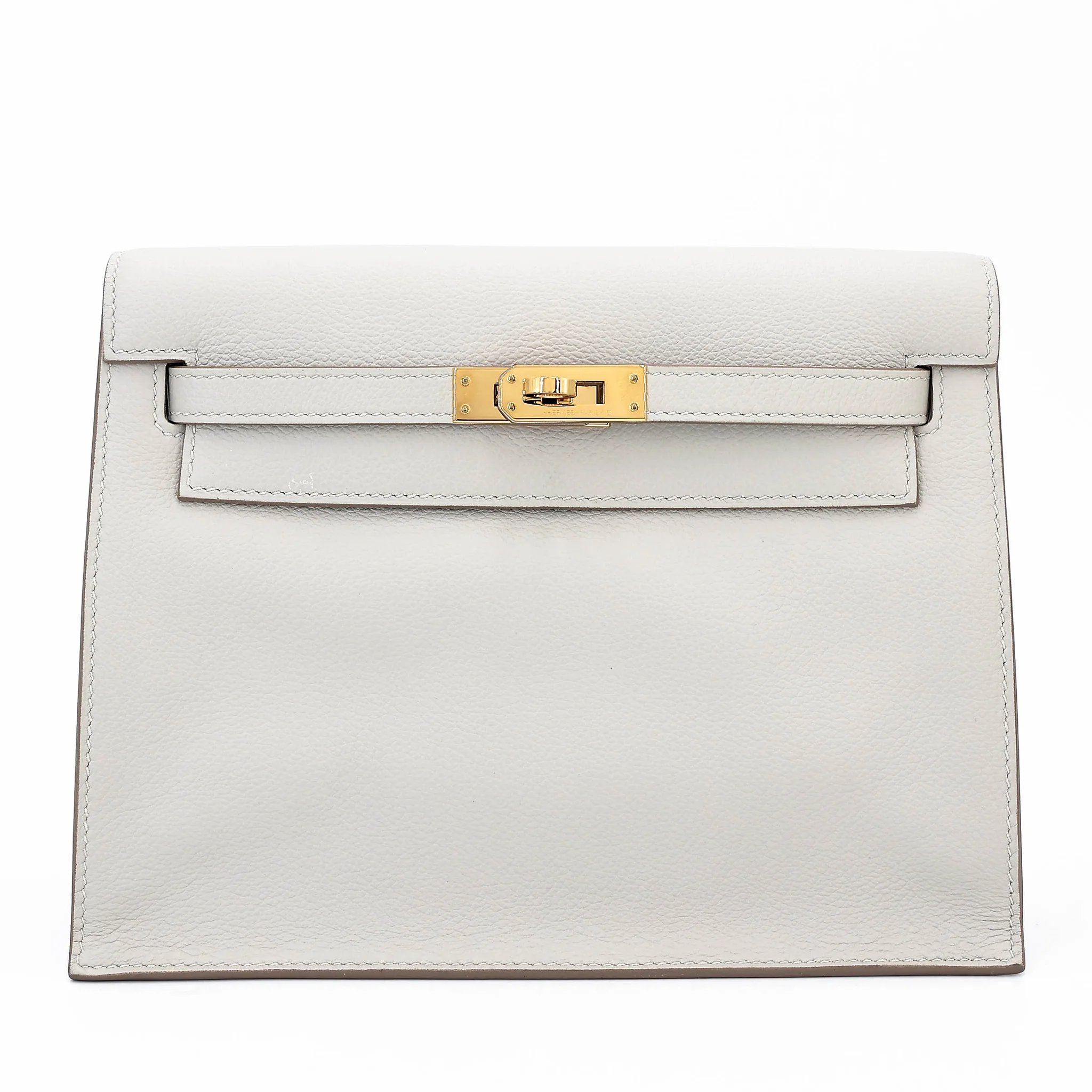 Very Good ( Rank A) HERMÈS Kelly Danse Gris Perle (80) Evercolor Gold hardware Y (2020)