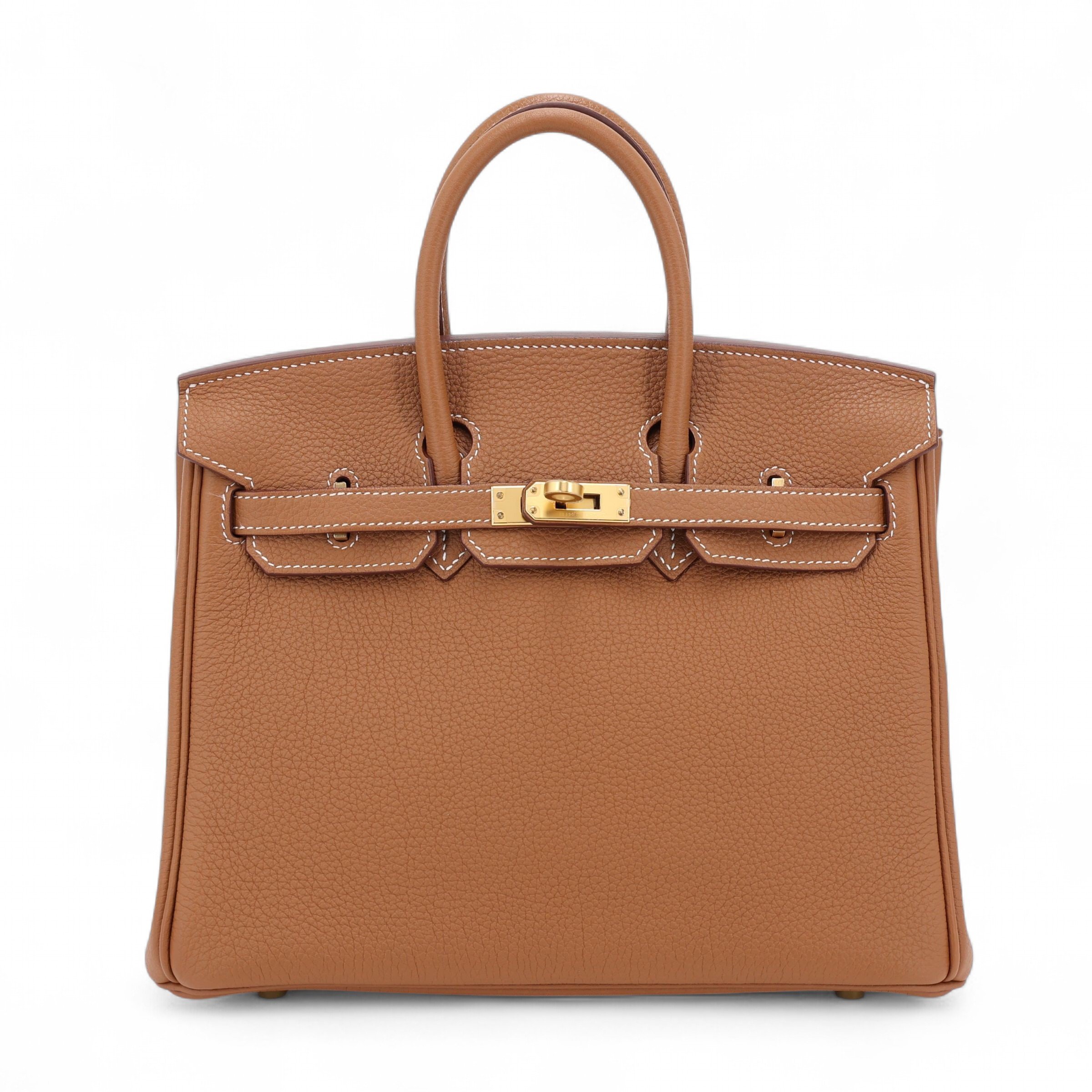 Hermes Unused ( Rank NS ) HERMÈS Birkin 25 Gold (37) Togo Gold hardware Z (2021)