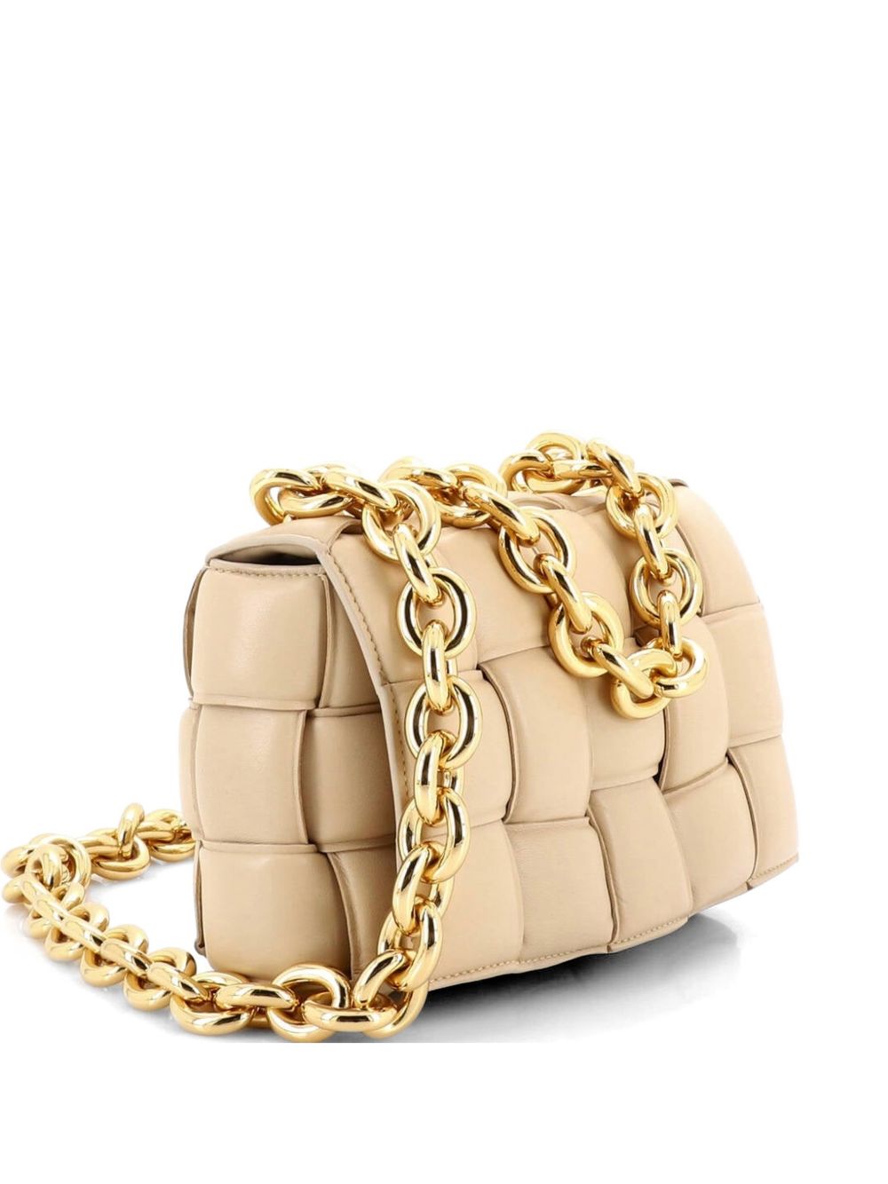 Cassette Chain Padded Maxi Intrecciato Leather crossbody bag