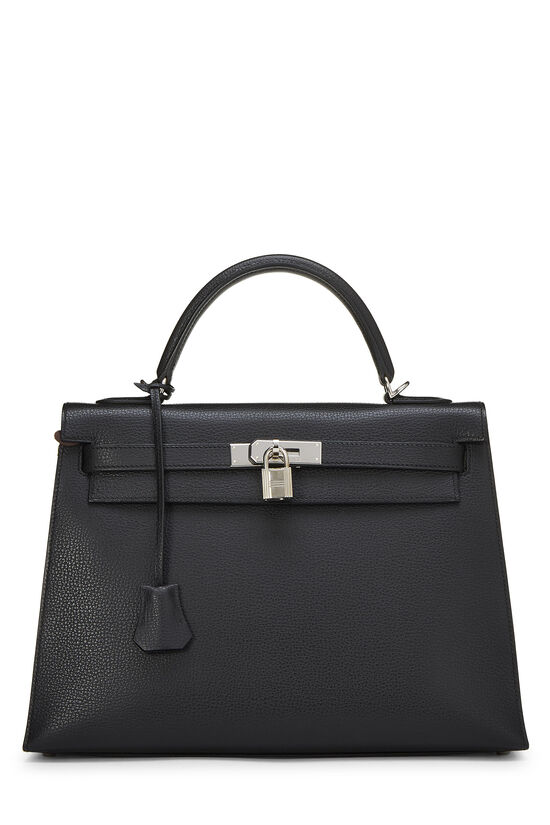 Hermes Black Vache Liegee Kelly Sellier 32