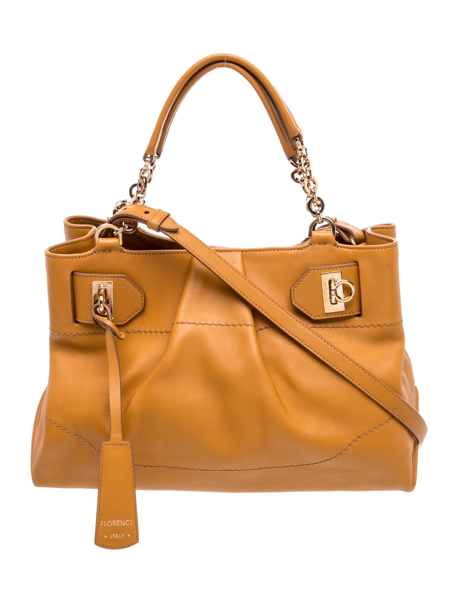 Leather Top Handle Bag