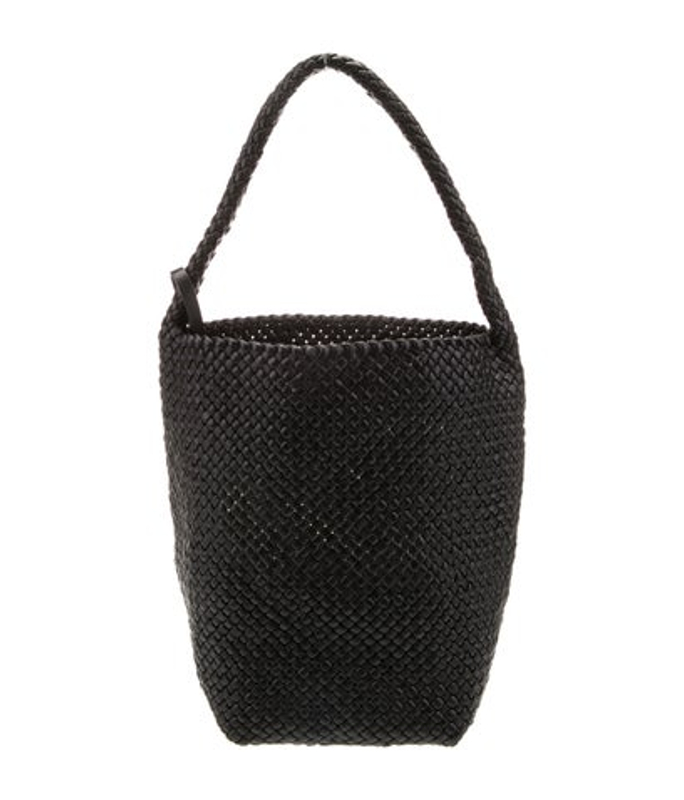 The Row Row Leather Woven N S Park Tote W Pouch Small