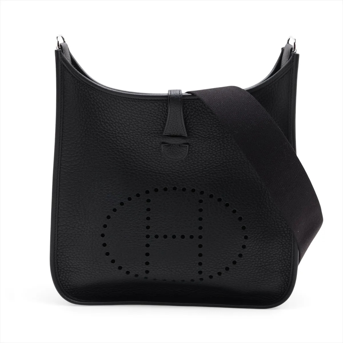 Hermès evelyn 3 29 PM Taurillon Clemence Black Silver Metal Fittings