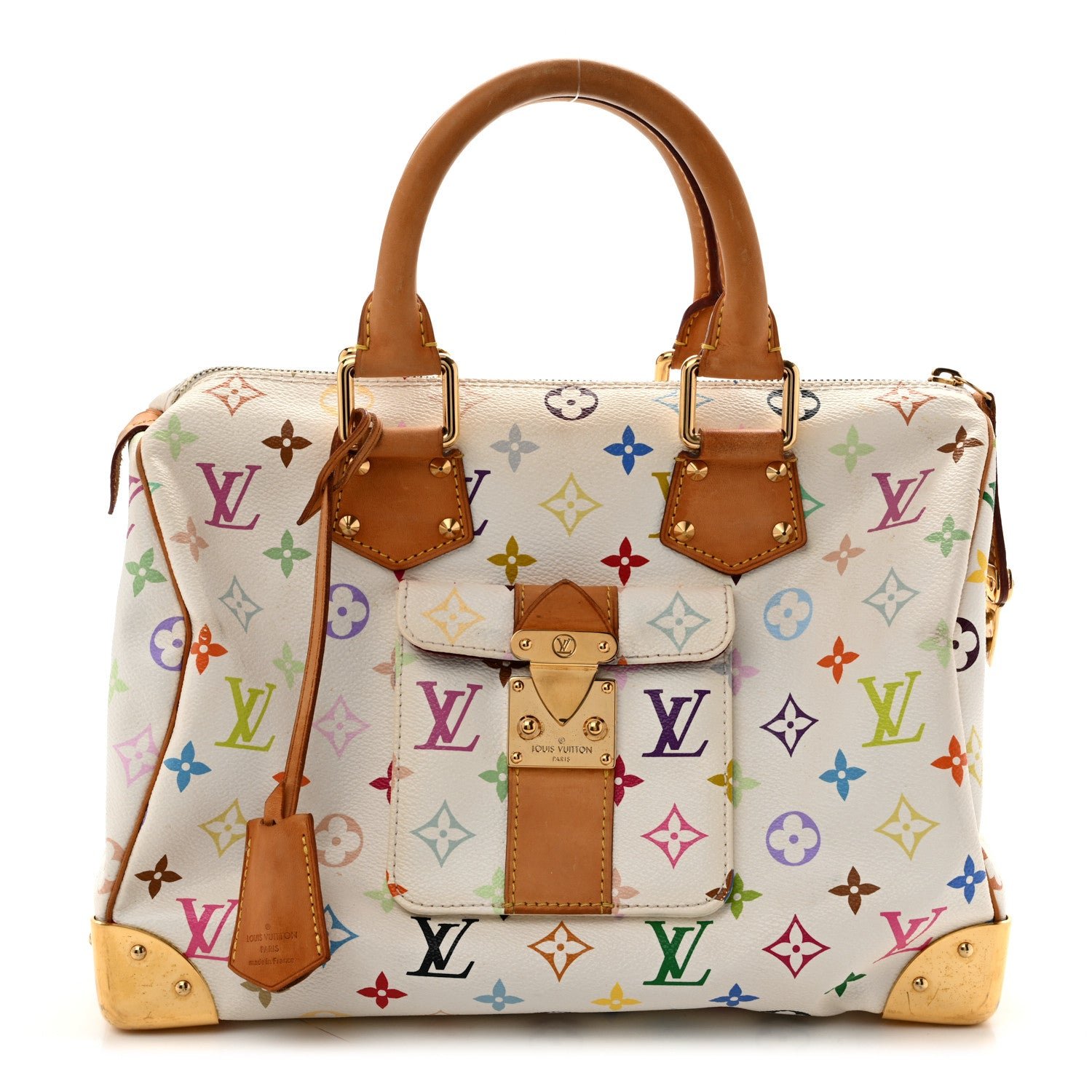 Louis Vuitton Monogram Multicolor Speedy 30 White