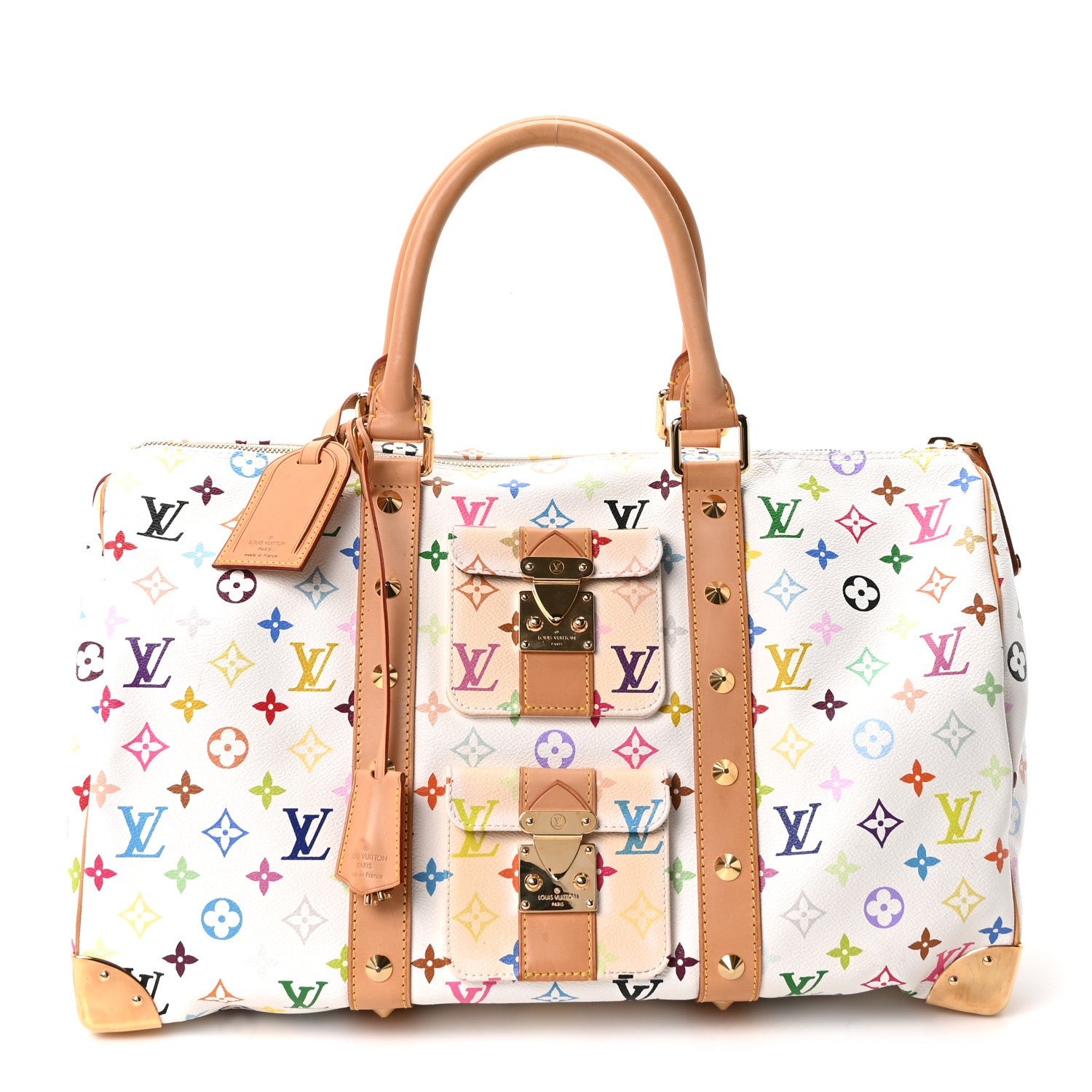 Louis Vuitton Monogram Multicolor Keepall 45 White