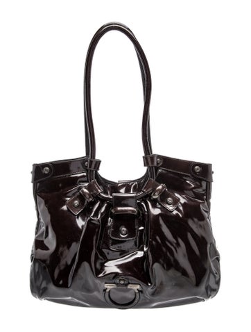 Patent Leather Top Handle Bag