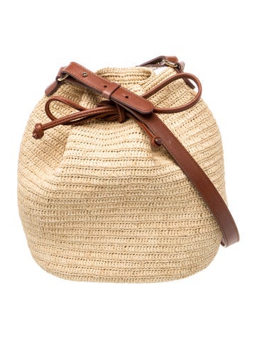 Raffia Bucket Bag