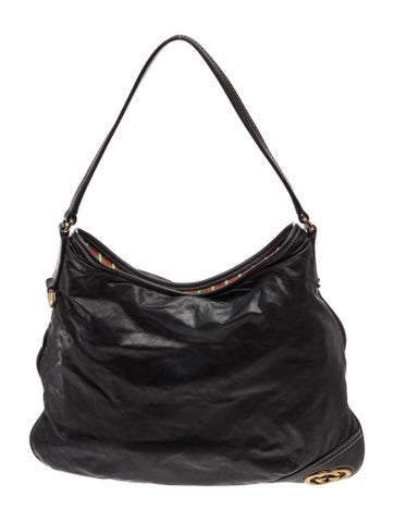 Interlocking G Britt Leather Hobo Bag
