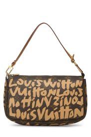 Louis Vuitton Stephen Sprouse x Louis Vuitton Beige Monogram Graffiti Pochette Accessoires