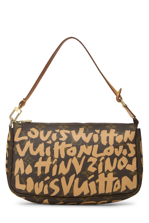 Louis Vuitton Stephen Sprouse x Louis Vuitton Beige Monogram Graffiti Pochette Accessoires