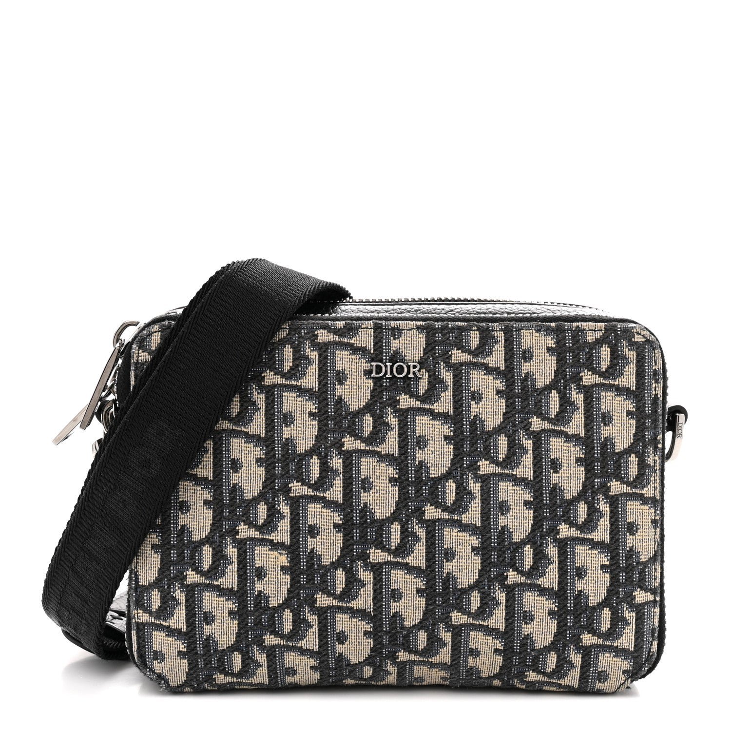 Christian Dior Oblique Pouch Navy Blue